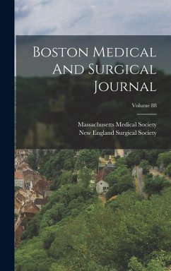 Cover Boston Medical And Surgical Journal; Volume 88