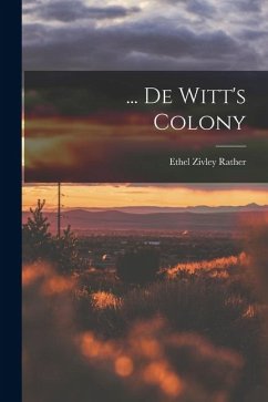 Cover ... De Witt's Colony