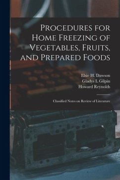 Cover Procedures for Home Freezing of Vegetables, Fruits, and Prepared Foods: Classified Notes on Review of Literature
