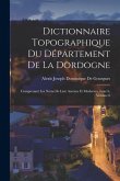 Dictionnaire Topographique Du Département De La Dordogne