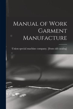 Cover Manual of Work Garment Manufacture