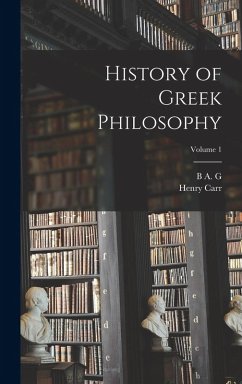 Cover History of Greek Philosophy; Volume 1