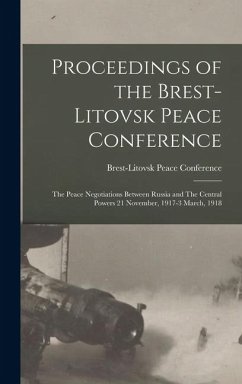 Cover Proceedings of the Brest-Litovsk Peace Conference