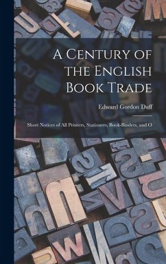 Cover A Century of the English Book Trade