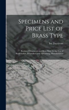 Cover Specimens and Price List of Brass Type