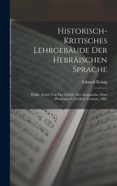 Cover Historisch-Kritisches Lehrgebäude Der Hebräischen Sprache