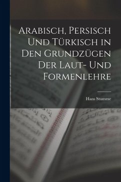 Arabisch, Persisch und Türkisch in den Grundzügen der Laut- und Formenlehre - Stumme, Hans