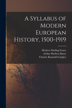 Cover A Syllabus of Modern European History, 1500-1919