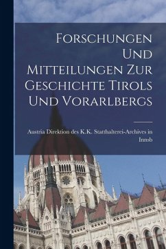 Cover Forschungen und Mitteilungen zur Geschichte Tirols und Vorarlbergs