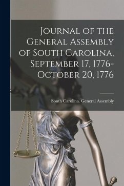 Cover Journal of the General Assembly of South Carolina, September 17, 1776-October 20, 1776