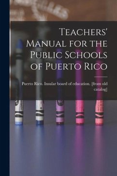 Cover Teachers' Manual for the Public Schools of Puerto Rico