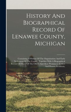 Cover History And Biographical Record Of Lenawee County, Michigan