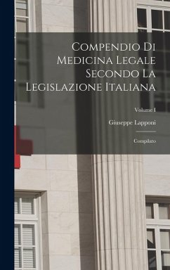 Cover Compendio di Medicina Legale Secondo la Legislazione Italiana