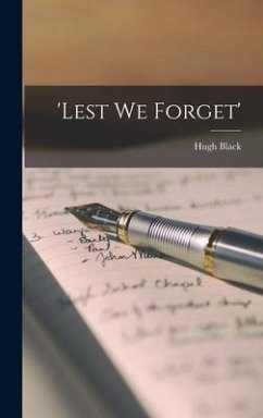 'Lest We Forget' - Black, Hugh