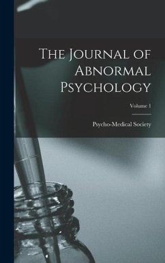 The Journal of Abnormal Psychology; Volume 1