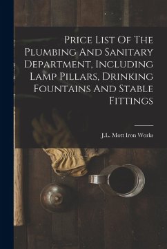 Cover Price List Of The Plumbing And Sanitary Department, Including Lamp Pillars, Drinking Fountains And Stable Fittings