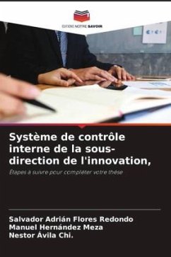 Système de contrôle interne de la sous-direction de l'innovation, - Flores Redondo, Salvador Adrián;Hernández Meza, Manuel;Ávila Chi., Nestor