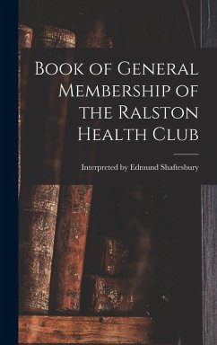 Cover Book of General Membership of the Ralston Health Club