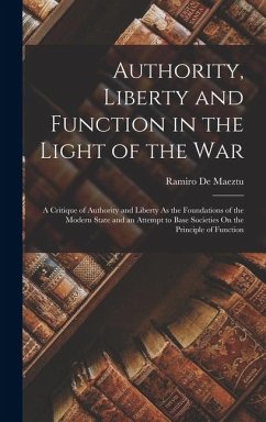 Cover Authority, Liberty and Function in the Light of the War
