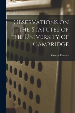 Cover Observations on the Statutes of the University of Cambridge
