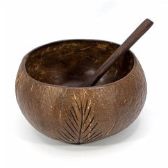 Kokosnuss-Set (Bowl + Löffel) - 2er Set