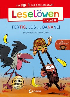 Leselöwen 1. Klasse - Jim ist mies drauf - Fertig, los ... Banane! (Großbuchstaben) - Lang, Suzanne