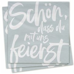 Schön, dass du mit uns feierst - Servietten (türkis)