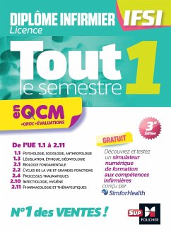 Cover Tout le semestre 1 en QCM et QROC - DEI IFSI - 3e édition - Entraînement (eBook, ePUB)