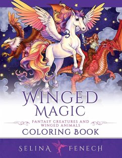 Cover Winged Magic - Fantasy Creatures and Winged Animals Coloring Book