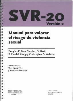 SVR-20. Manual para valorar el riesgo de violencia sexual SVR-20. Manual para valorar el riesgo de violencia sexual