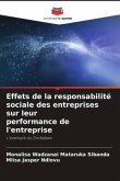 Effets de la responsabilité sociale des entreprises sur leur performance de l'entreprise