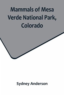 Mammals of Mesa Verde National Park, Colorado - Anderson, Sydney