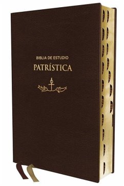 Reina Valera Revisada, Biblia de Estudio Patrística, Leathersoft, Marrón, Interior a DOS Colores, Con Índice, Palabras de Jesús En Rojo - Revisada, Reina Valera