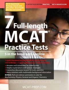 7 Full-Length MCAT Practice Tests: 5 in the Book and 2 Online, 1610 MCAT Practice Questions Based on the Aamc Format - Ferdinand, Brett