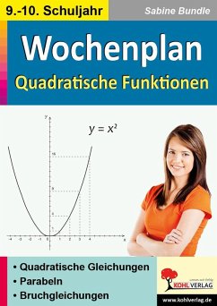 Cover Wochenplan Quadratische Funktionen / Klasse 9-10 (eBook, PDF)