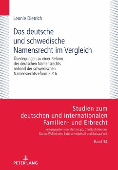 Das deutsche und schwedische Namensrecht im Vergleich - Dietrich, Leonie