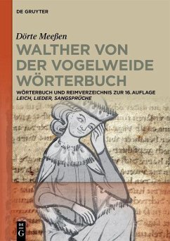 Walther von der Vogelweide Wörterbuch - Meeßen, Dörte
