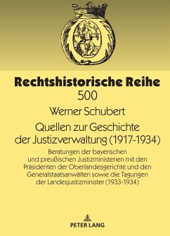 Quellen zur Geschichte der Justizverwaltung (1917-1934)