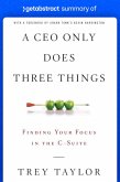 Summary of A CEO Only Does Three Things by Trey Taylor (eBook, ePUB)