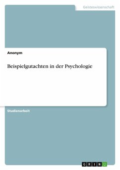 Cover Beispielgutachten in der Psychologie
