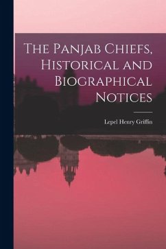Cover The Panjab Chiefs, Historical and Biographical Notices
