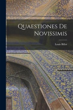 Quaestiones De Novissimis Cover Quaestiones De Novissimis