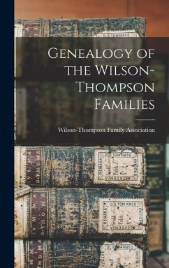 Cover Genealogy of the Wilson-Thompson Families
