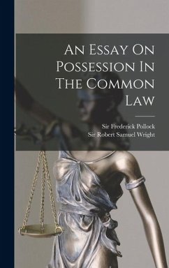 Cover An Essay On Possession In The Common Law