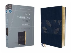 Niv, Thinline Bible, Compact, Leathersoft, Blue Floral, Red Letter, Comfort Print - Zondervan