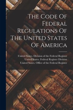 Cover The Code Of Federal Regulations Of The United States Of America