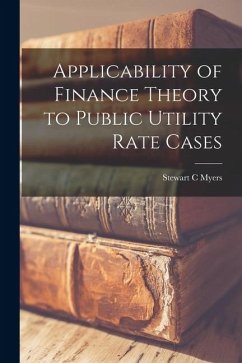 Cover Applicability of Finance Theory to Public Utility Rate Cases