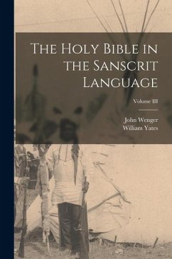 Cover The Holy Bible in the Sanscrit Language; Volume III