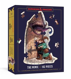 Dungeons & Dragons Mini Shaped Jigsaw Puzzle: The Mimic Edition: 102-Piece Collectible Puzzle for All Ages - Official Dungeons & Dragons Licensed