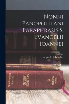 Cover Nonni Panopolitani Paraphrasis S. Evangelii Ioannei